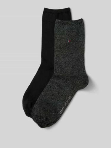 Tommy Hilfiger Socken mit Label-Detail im 2er-Pack in Black, Größe 35-...