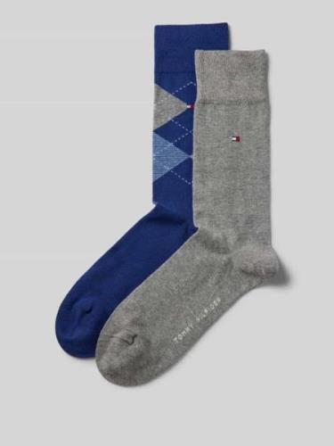 Tommy Hilfiger Socken mit Label-Detail im 2er-Pack in Royal, Größe 39-...