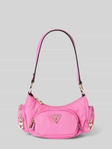 Guess Handtasche mit Label-Applikation Modell 'ECO GEMMA' in Pink, Grö...