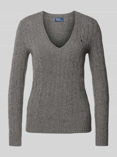 Polo Ralph Lauren Strickpullover aus Wolle-Kaschmir-Mix mit Zopfmuster...