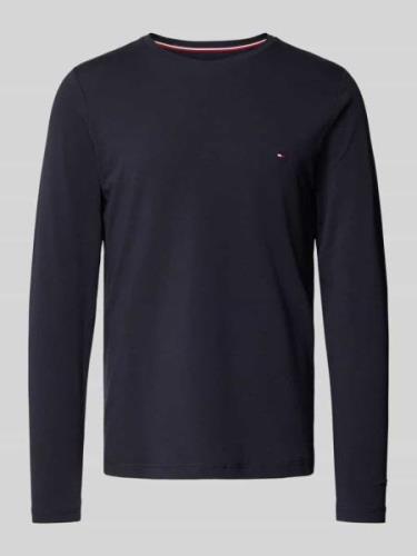 Tommy Hilfiger Slim Fit Longsleeve mit Logo-Stitching in Marine, Größe...