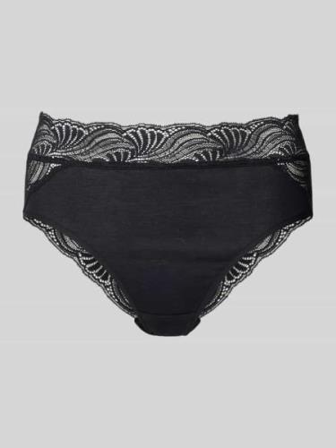 Hanro Slip mit Spitzenbesatz in Black, Größe M