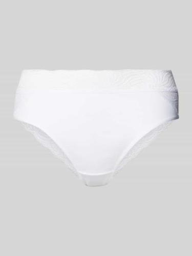 Hanro Slip mit Spitzenbesatz in Weiss, Größe L