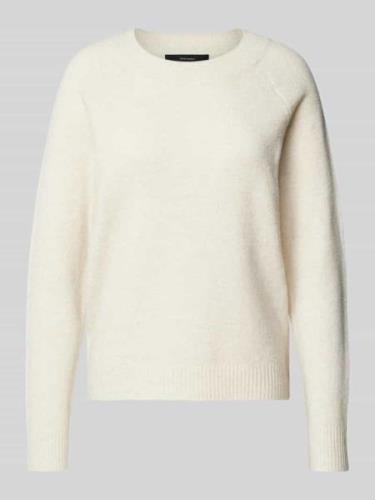 Vero Moda Langärmeliger Strickpullover Modell 'DOFFY' in Ecru, Größe L