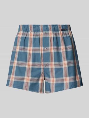 Schiesser Boxershorts mit Label-Patch im 2er-Pack in Orange, Größe M