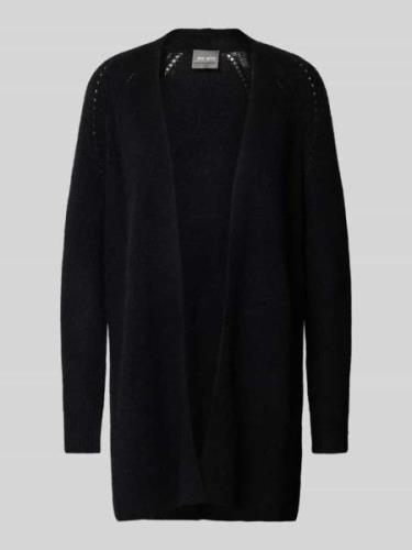 MOS MOSH Longcardigan mit gerippten Abschlüssen Modell 'THORA' in Blac...