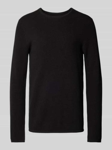 MCNEAL Regular Fit Strickpullover mit Strukturmuster in Black, Größe L