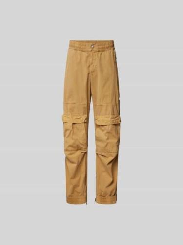 Diesel Cargohose mit elastischem Bund in Camel, Größe 46