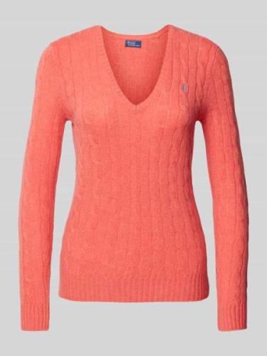 Polo Ralph Lauren Strickpullover aus Wolle-Kaschmir-Mix mit Zopfmuster...