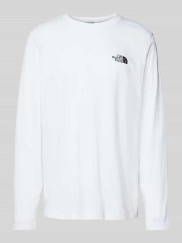 The North Face Longsleeve mit Label-Print in Weiss, Größe XL