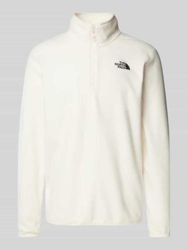 The North Face Sweatshirt mit Label-Stitching Modell 'GLACIER' in Weis...