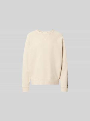 Closed Sweatshirt mit gerippten Abschlüssen in Beige, Größe M