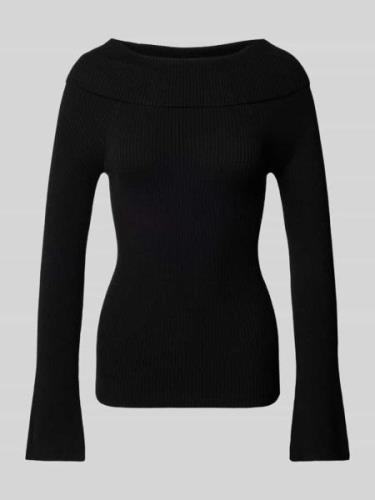 Only Strickpullover mit U-Boot-Ausschnitt Modell 'JAYDEN' in Black, Gr...