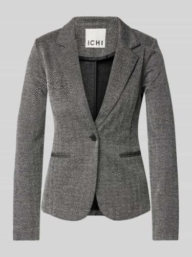 ICHI Blazer mit Paspeltaschen Modell 'KATE' in Mittelgrau Melange, Grö...