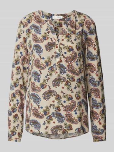 Christian Berg Woman Bluse aus Viskose mit Paisley-Muster in Beige, Gr...