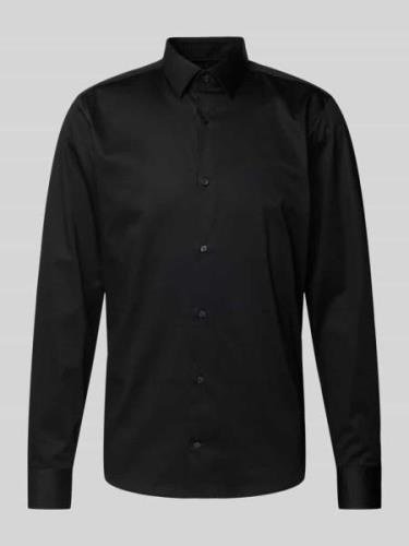 JOOP! Slim Fit Business-Hemd mit Kentkragen Modell 'Pit' in Black, Grö...