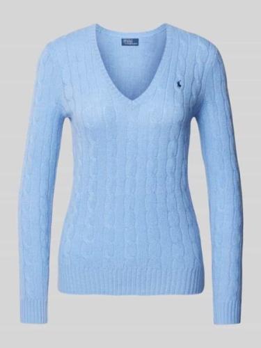 Polo Ralph Lauren Strickpullover aus Wolle-Kaschmir-Mix mit Zopfmuster...