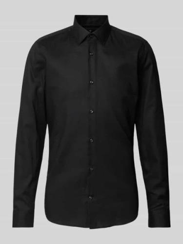 JOOP! Slim Fit Business-Hemd mit Kentkragen Modell 'Pit' in Black, Grö...