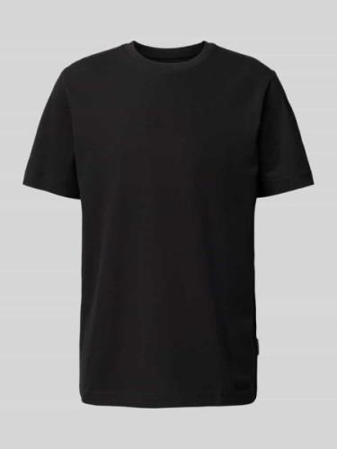 Tom Tailor Regular Fit T-Shirt in Piqué-Optik in Black, Größe XL