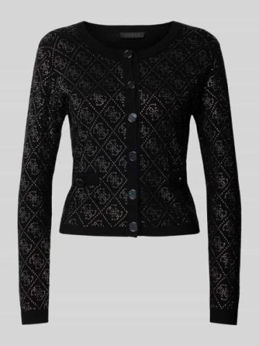 Guess Strickjacke mit Knopfleiste Modell 'PAIGE' in Black, Größe M