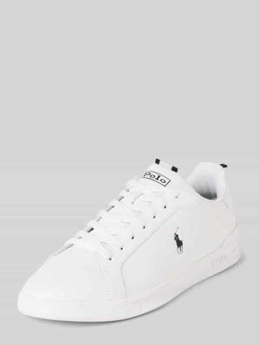 Polo Ralph Lauren Ledersneaker mit Label-Details in Weiss, Größe 42