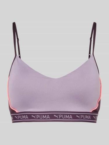 Puma Bustier mit elastischem Logobund Modell 'MOVE STRONG' in Pflaume,...