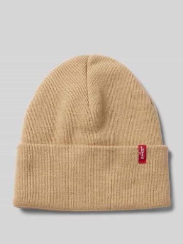 Levi's® Beanie mit Label-Patch Modell 'SLOUCHY RED TAB' in Khaki, Größ...