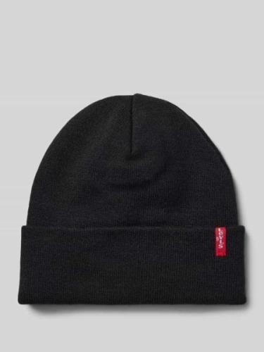 Levi's® Beanie mit Label-Patch Modell 'SLOUCHY RED TAB' in Black, Größ...