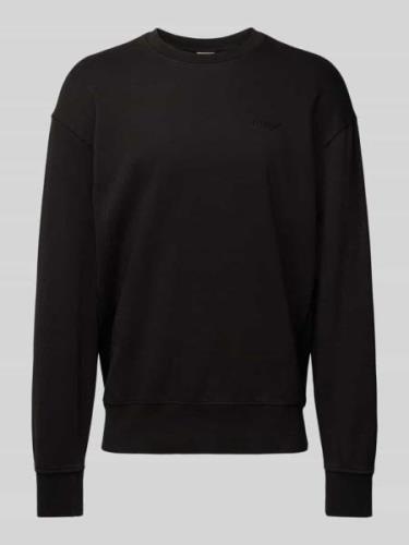 Levi's® Sweatshirt mit gerippten Abschlüssen in Black, Größe S