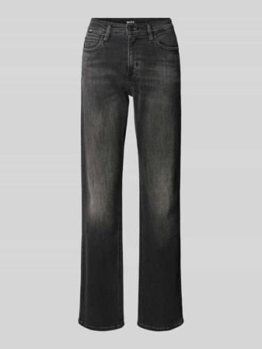 BOSS Straight Leg Jeans im 5-Pocket-Design Modell 'PARKWAY' in Dunkelg...