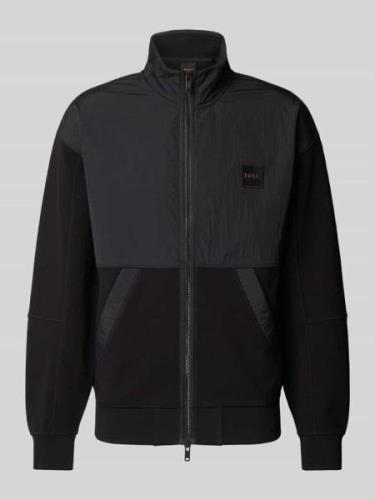 BOSS Orange Jacke mit Zweiwege-Reißverschluss in Black, Größe M