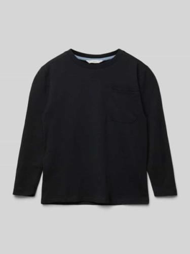 Mango Longsleeve mit Brusttasche in Black, Größe 116