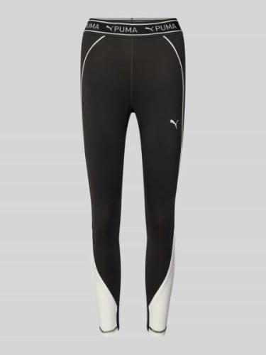 Puma Leggings mit elastischem Logo-Bund in Metallic Black, Größe L