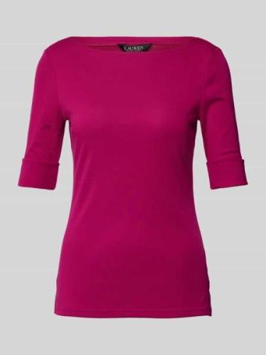 Lauren Ralph Lauren T-Shirt mit 1/2-Ärmel Modell 'JUDY' in Fuchsia, Gr...