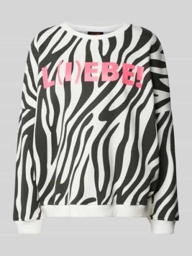 miss goodlife Sweatshirt mit Statement-Print Modell 'Zebra' in Black, ...