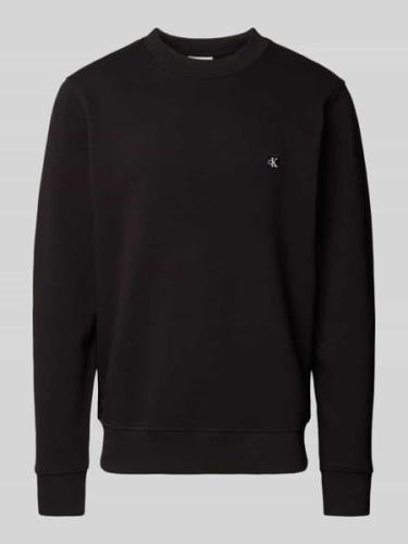 Calvin Klein Jeans Sweatshirt mit Label-Patch in Black, Größe S