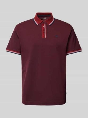 Tom Tailor Regular Style Poloshirt mit Label-Print in Bordeaux, Größe ...