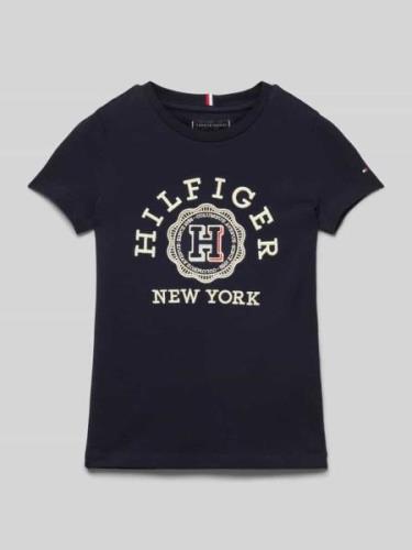 Tommy Hilfiger Teens Regular Fit T-Shirt mit Label-Stitching in Marine...