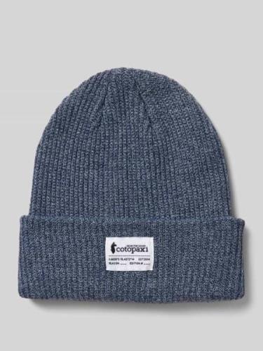 Cotopaxi Beanie mit Label-Detail in Mittelgrau, Größe 1