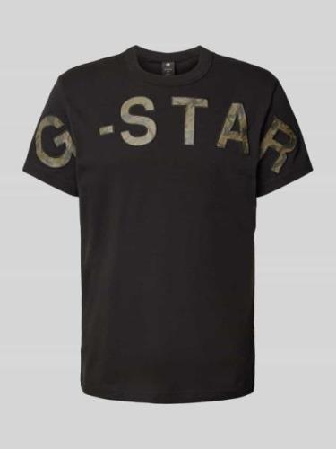 G-Star Raw T-Shirt mit Label-Detail in Black, Größe XXL