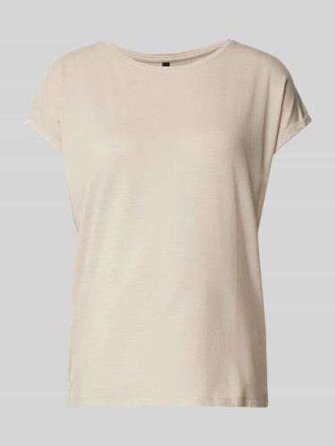 Vero Moda Top mit Rundhalsausschnitt Modell 'LAVA' in Beige, Größe L