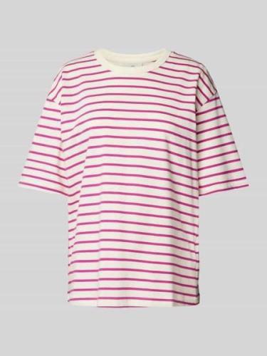 Kaffe T-Shirt mit überschnittenen Schultern Modell 'winny' in Pink, Gr...