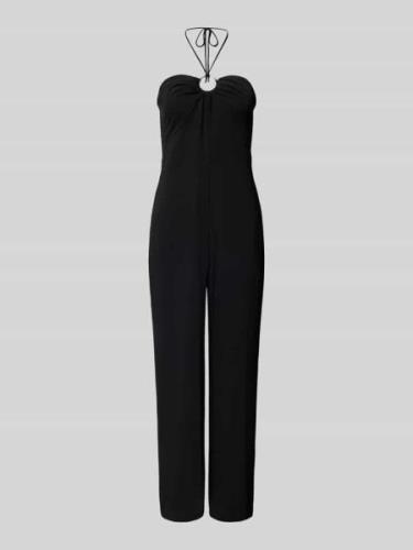 Mango Jumpsuit mit Neckholder in Black, Größe L