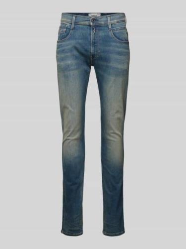 Replay Slim Fit Jeans im 5-Pocket-Design Modell 'ANBASS' in Jeansblau,...