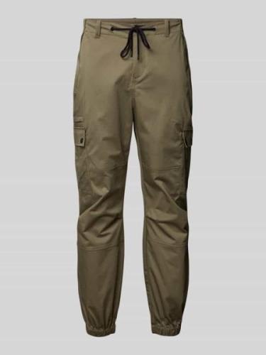 AlphaTauri Tapered Fit Cargohose mit Tunnelzug Modell 'PALAL' in Oliv,...