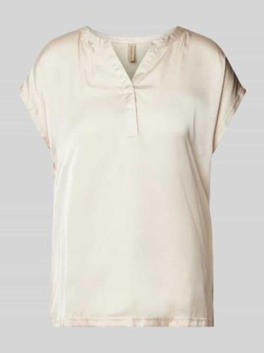 Soyaconcept Blusenshirt mit Tunikakragen Modell 'Tilde' in Offwhite, G...