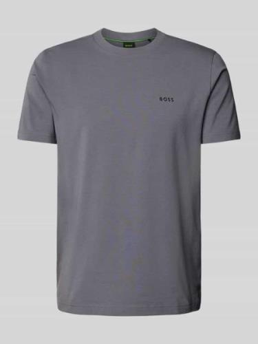 BOSS Green T-Shirt mit Label-Applikation Modell 'Tee' in Anthrazit, Gr...