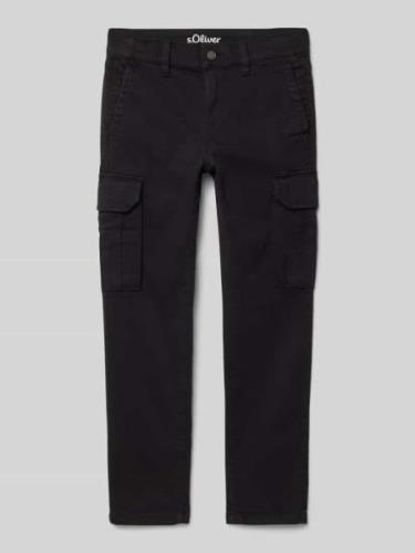 s.Oliver RED LABEL Cargohose mit größenverstellbarem Bund in Black, Gr...