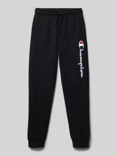 CHAMPION Sweatpants mit Logo-Stitching in Black, Größe 128