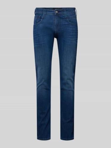 Replay Slim Fit Jeans im 5-Pocket-Design Modell 'ANBASS' in Jeansblau,...